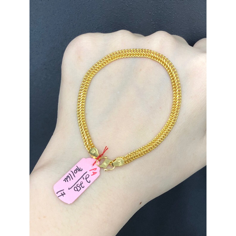 Gelang Tangan Tikar emas asli 5gram kadar 875 ada surat perhiasan