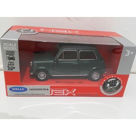 Diecast Car Nex Welly 1300 Mini Cooper Green 1/32