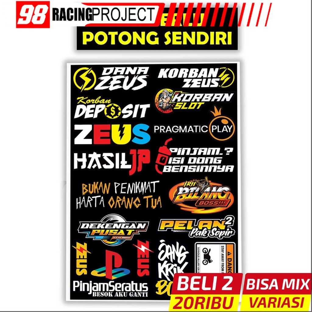 Stiker Pack Sponsor Racing, Stiker Motor, Sticker Motor, Stiker Motor Keren, Stiker Racing Motor