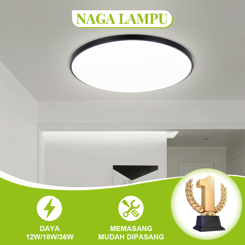 Lampu Plafon LED Modern Super Terang 6500K - Daya 20W-40W, Cocok untuk Ruang Tamu, Kamar Tidur & Dap