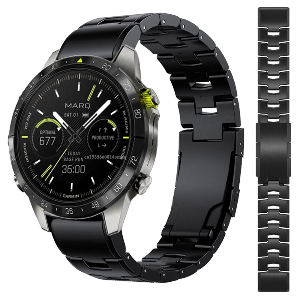 For Garmin MARQ Athlete Adventurer Golfer Captain Aviator Epix Gen 2 Strap Quickfit 22mm 26mm Titani