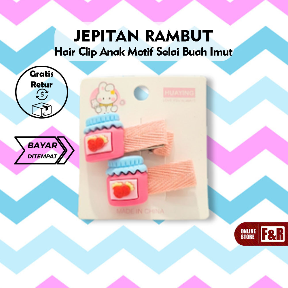 Jepitan Rambut Cantik 1Set Isi 2 Jepitan Aksesoris Rambut Strawberry Lucu Jepit Rambut Karakter Sela