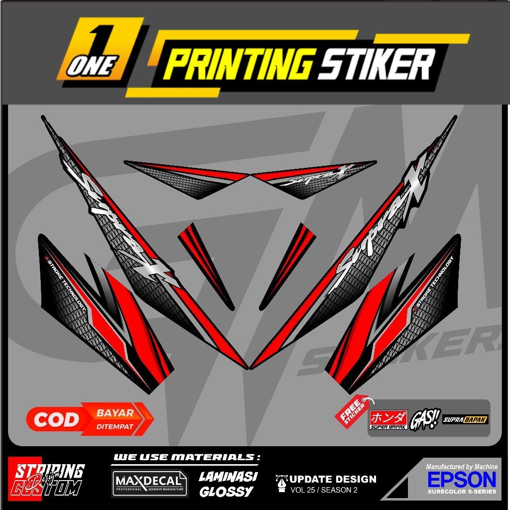 Striping Variasi Honda Supra X Old Supra Lama Supra X 100 Simpel Elegan Thailand