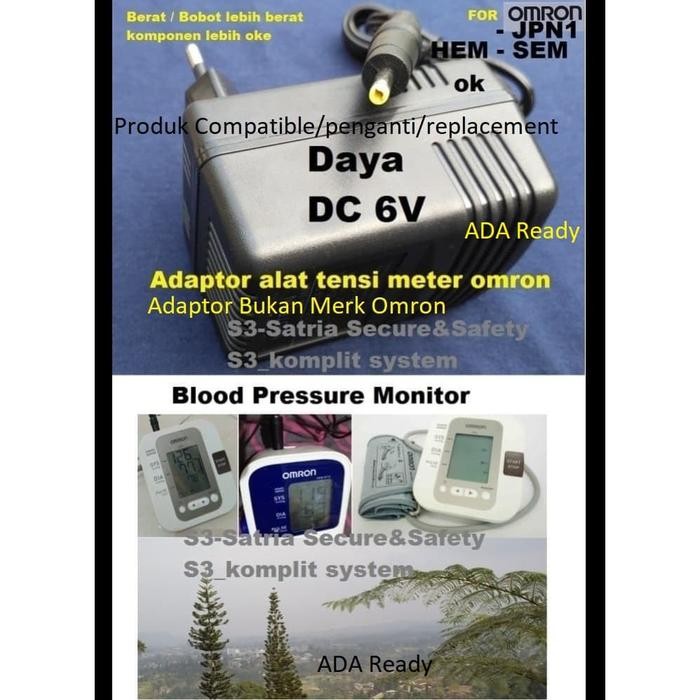 Replacemen Adaptor Tensimeter Alat Tensi Omron Adapter DC 6V 6 V DC6V
