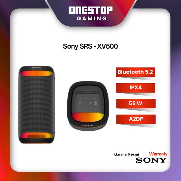 Speaker Sony SRS XV500 Wireless Portable Bluetooth Karaoke Party Speaker Garansi Resmi