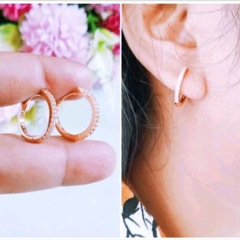 Fashion Aksesoris ANTING JEPIT TITANIUM IMPORT ANTING WANITA DEWASA PERHIASAN WANITA ANTI LUNTUR ANT
