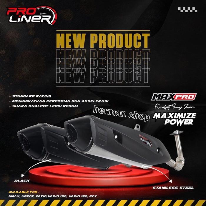 KNALPOT PROLINER MAX PRO NEW NMAX / KNALPOT PROLINER NMAX NEW MAX PRO - Hitam
