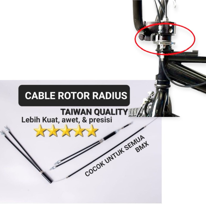 TERLARIS CABLE ROTOR SEPEDA BMX TALI REM BRAKE BMX ROTOR RADIUS KABEL REM SEPEDA BMX gf-22