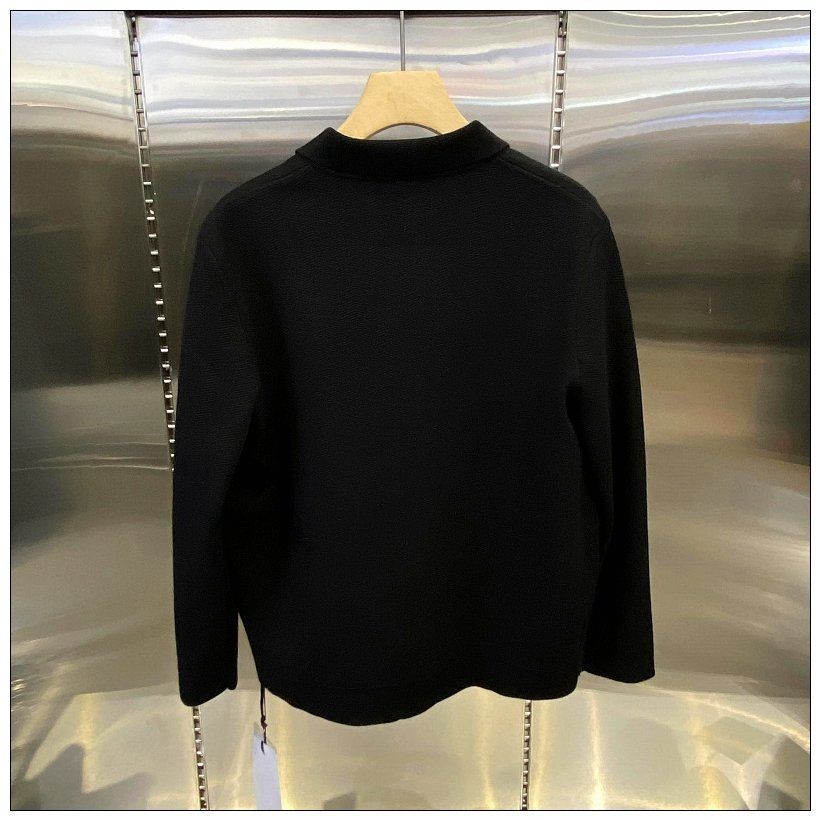 Pria fashion jacquard cardigan jaket rajutan lapel jaket tampan.