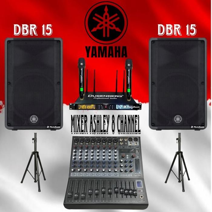 Paket Karaoke Yamaha 15 Inch DBR 15 Upgrade Mixer Ashley 8 Channel