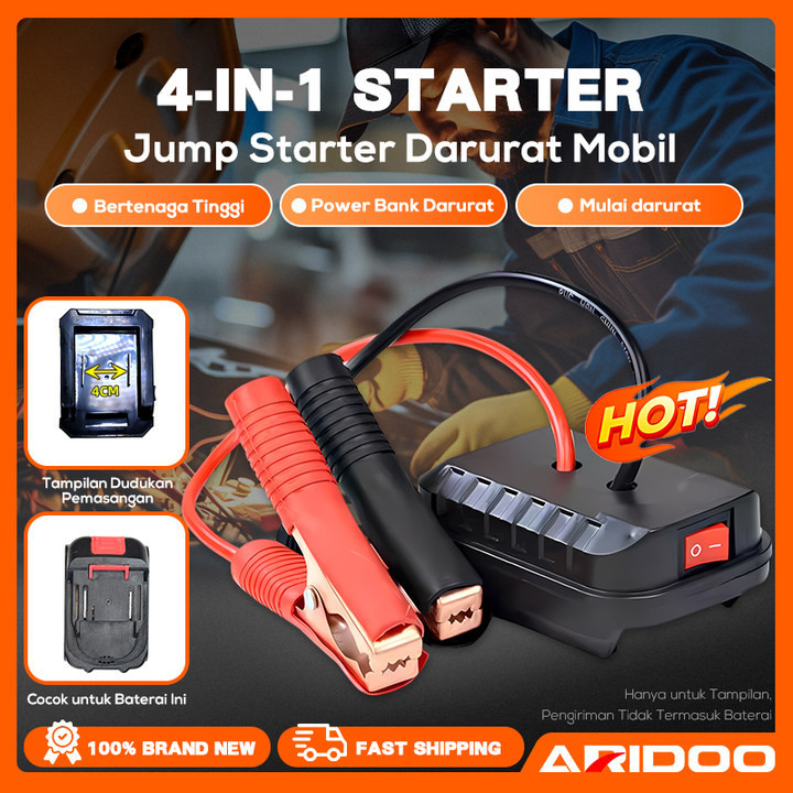 Starter jumper mobil portabel Starter jumper aki mobil Kotak jumper portabel baterai lithium Paket b