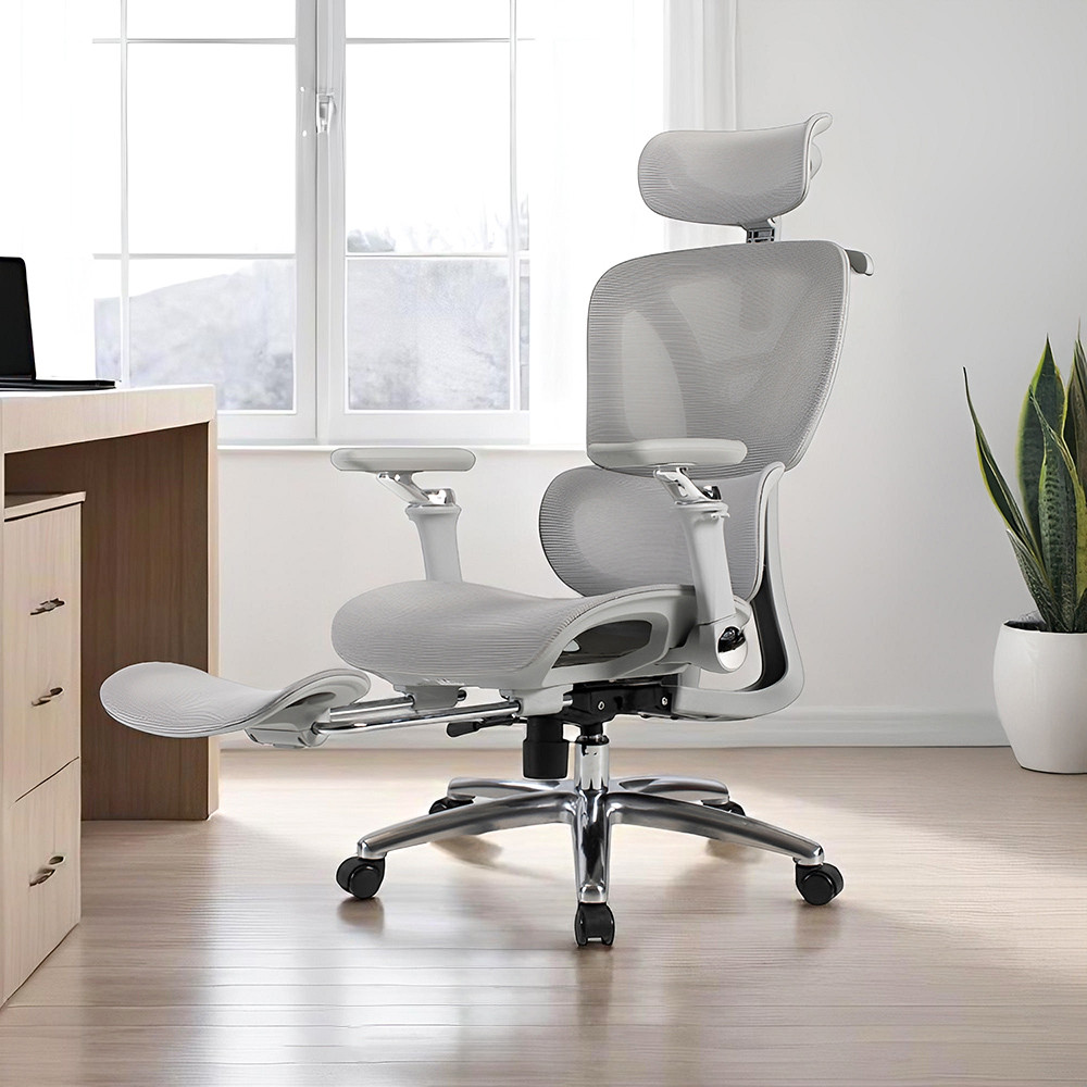 Informa Lynyx Kursi Kantor Sandaran Tinggi - Abu-Abu Tempat Duduk Kerja Dengan Roda Office Chair Kur