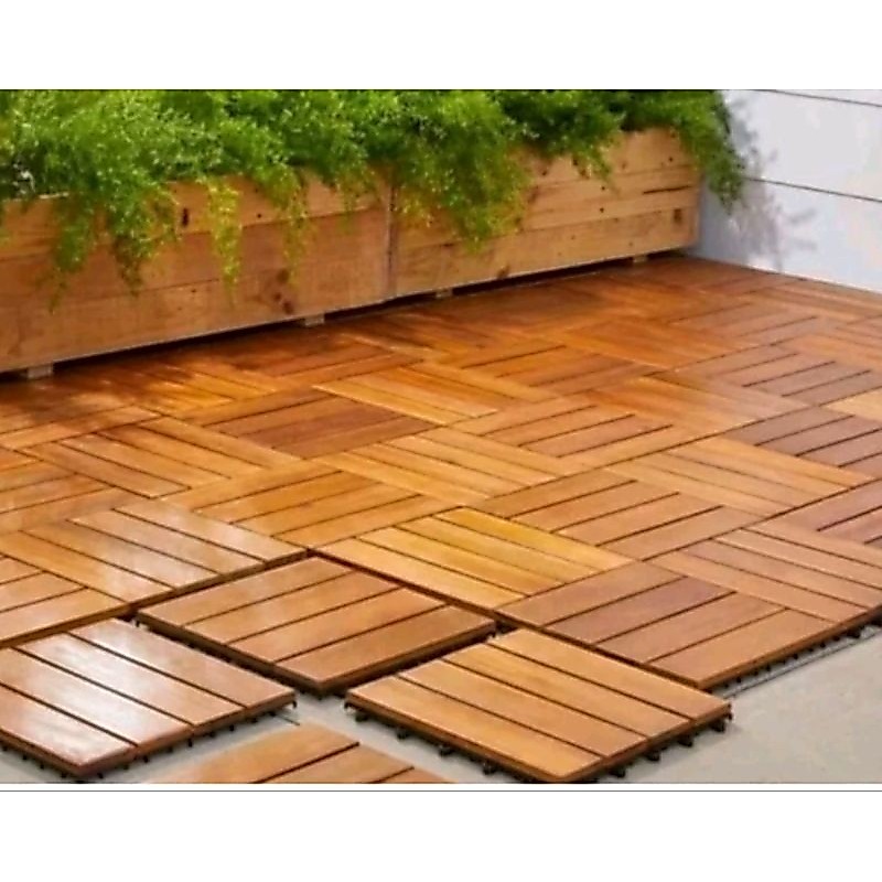 TERMURAH decking tile lantai kayu decking tile Garden tile Bongkar pasang