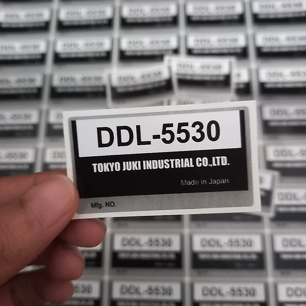 STICKER TYPE MESIN JAHIT JUKI DDL-5530-5550 STIKER PRINT, BUKAN EMBLEM SENG