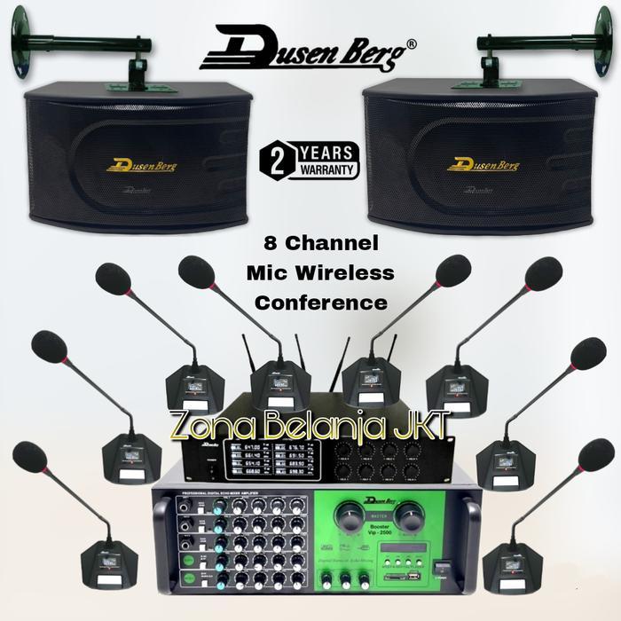 PAKET SOUND RUANG RAPAT MIC CONFERENCE WIRELESS 8 MIC PESERTA