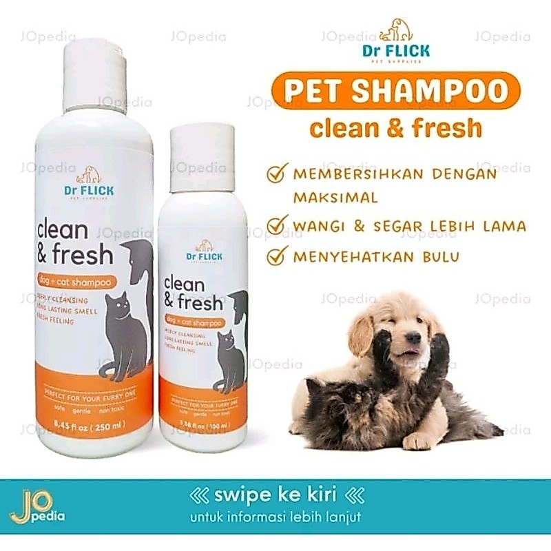 DR FLICK Shampoo Kucing Anjing Shampo Kutu Jamur Anti Tick Flea Fungal