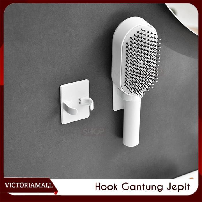 Hook Gantungan Tempat Sisir Catokan Rambut Shaver Rak Cermin Salon Kabinet Wastafel Kamar Mandi Mult