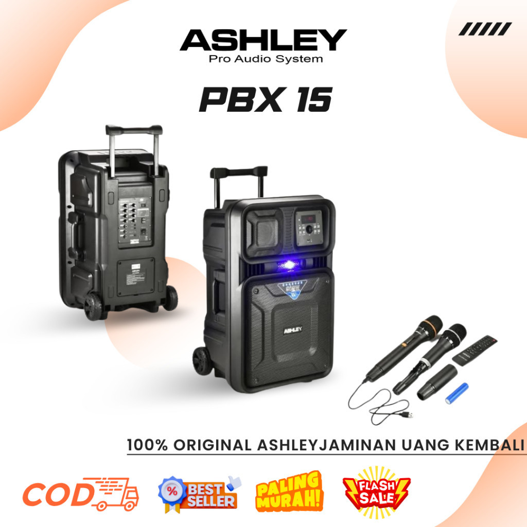 Ashley PBX 15 Trolley Active Speaker 15in With Coaxial Speaker
