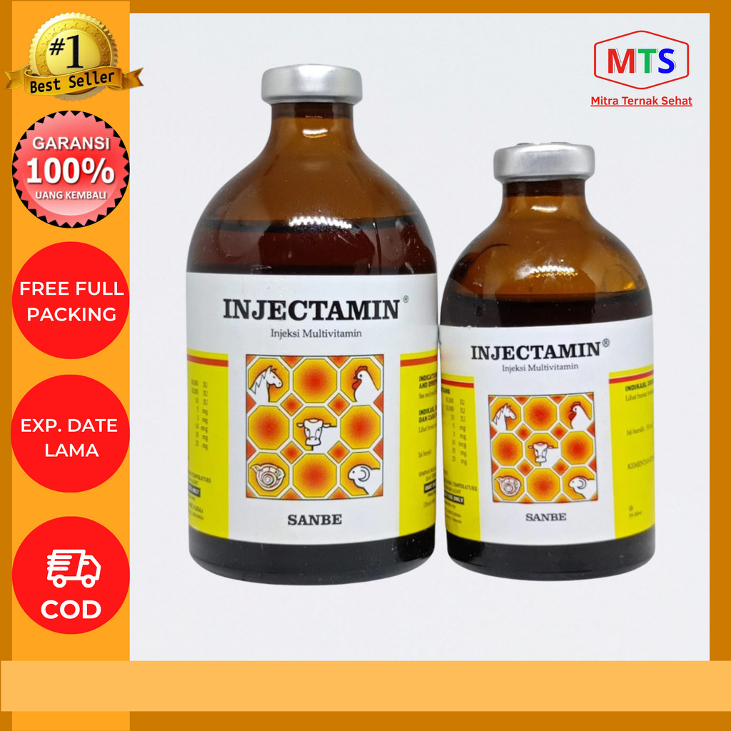 Injectamin 50 ml dan Injectamin 100 ml Vitamin Ternak PT Sanbe Farma