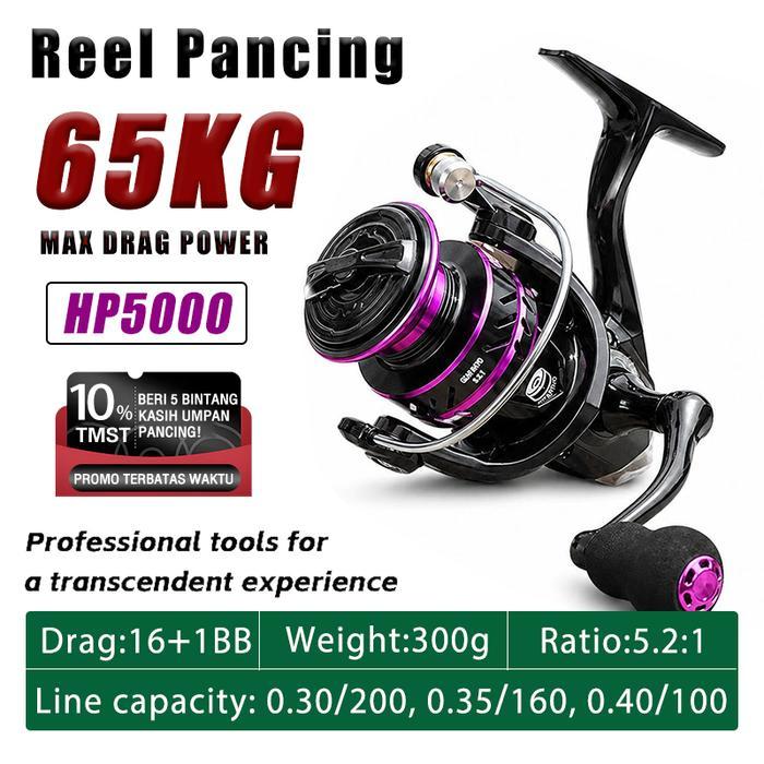 COD Reel Pancing NX2000-7000 - 100kg Metal Aluminium Spool Besar Gear Ratio Tinggi Anti Karat - Fish