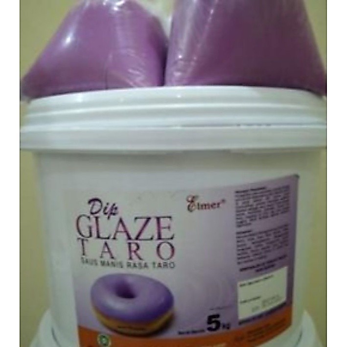 Dip Glaze Taro Elmer Repack 250 Gram/ Glaze Donut/ Topping Donut