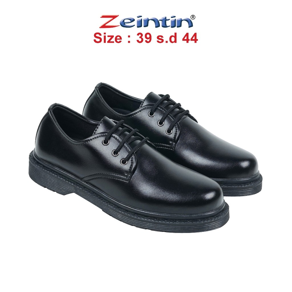 Zeintin - Sepatu Formal Pria Full Hitam Pantofel Tali Docmart Pria Loafers OD