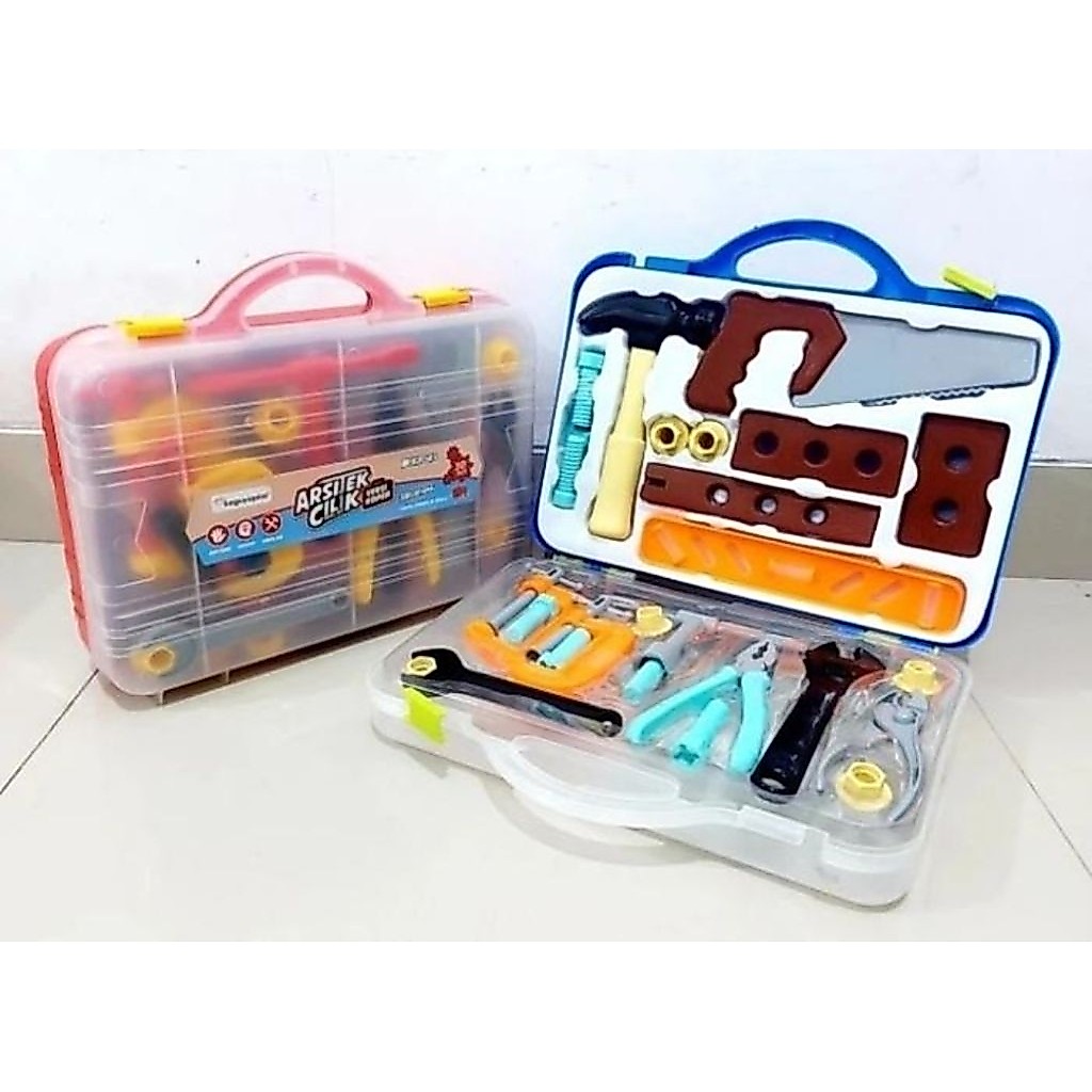 MAINAN TOOL SET ALAT PERKAKAS ARSITEK CILIK VERSI KOPER