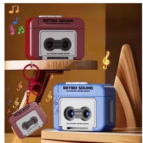 Gantungan Kunci Rekaman Suara Retro/ Mini Voice Recorder Keychain/Gantungan kunci rekam lagu unik | 