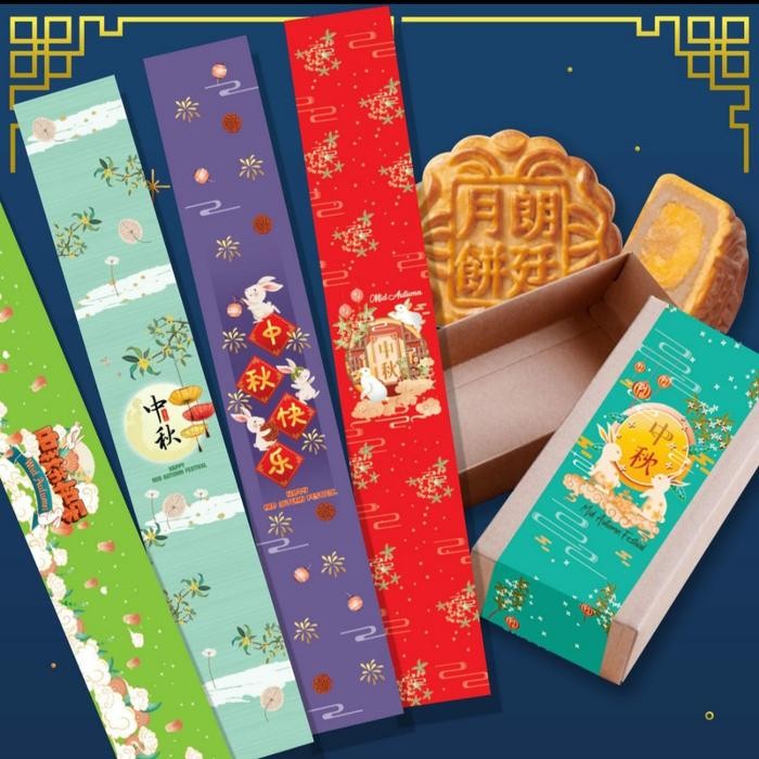 

TERBARU!! Paper Belt Mooncake Festival Paper Belt Mid Autumn Festival Sleeve - Turquois
