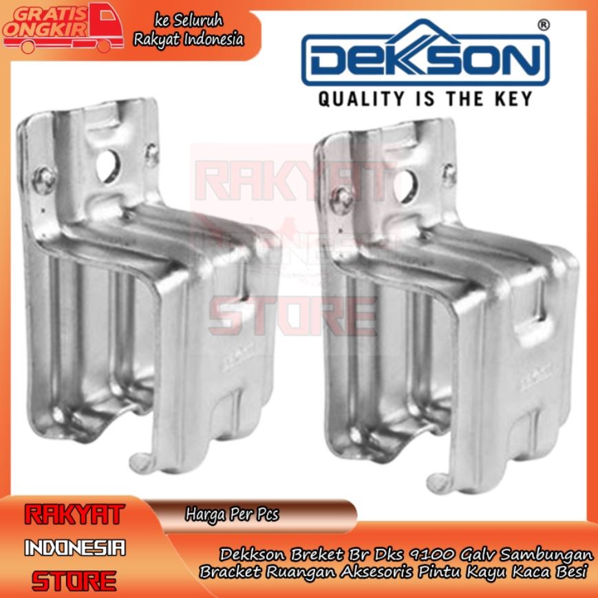 Dekkson Breket Samping Rail Br Dks 9100 Galv Sambungan Bracket Rel Rell Lawang Garasi Penyekat Ruang