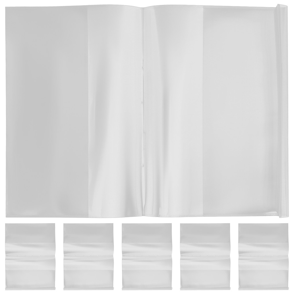 

10pcs A5/22K Transparent Book Cover Plastic Self-Adhesive Adjustable Book Cover Closure Waterproof Wear-Resistant Book Protector