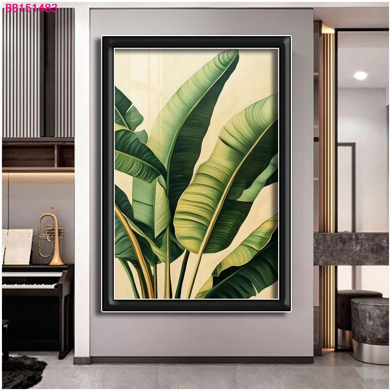 Wallpaper Stiker Dinding Motif Daun 3D Estetik - Wallpaper Dinding Premium Waterproof