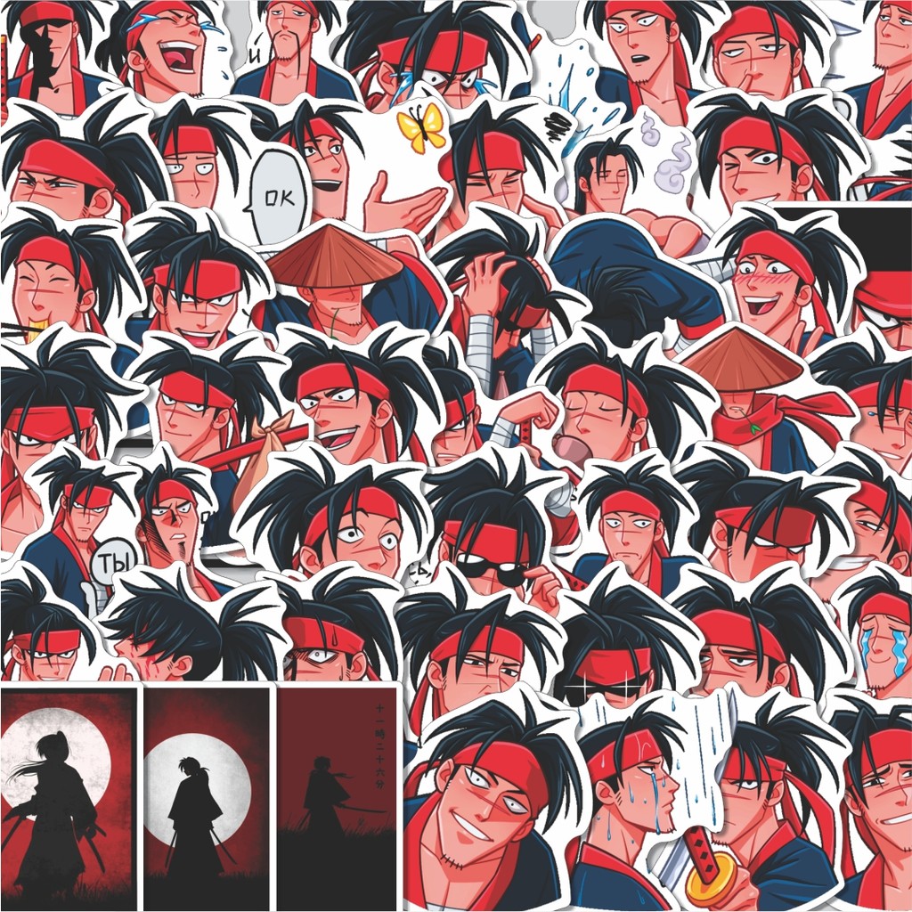 

Stiker Cutting Pack Stiker Samurai Hiro Isi 100Pcs Series Aesthetic Lucu Keren Untuk Koper Bahan Vynil