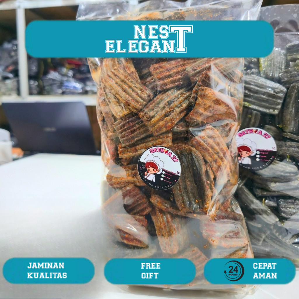 

seblak kerupuk jengkol original pedas daun jeruk bumbu melimpah/sebring kerupuk jengkol