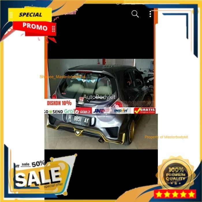 Aksesoris Bemper Mobil bodykit brio gk5 belakang