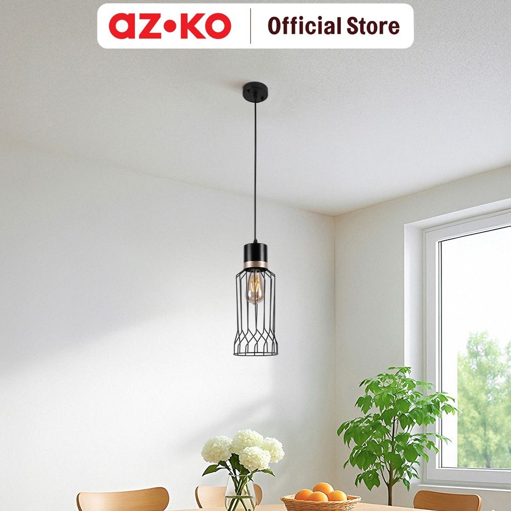 AZKO Eglare Khola Lampu Gantung Hias - Hitam Hanging Lamp Lighting Plafon Light Lampu Langit Langit 