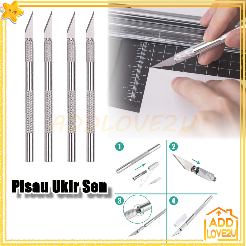 

3 PCS Pisau Alat Ukir Seni/Crafting Art Knife/Hobby Knife