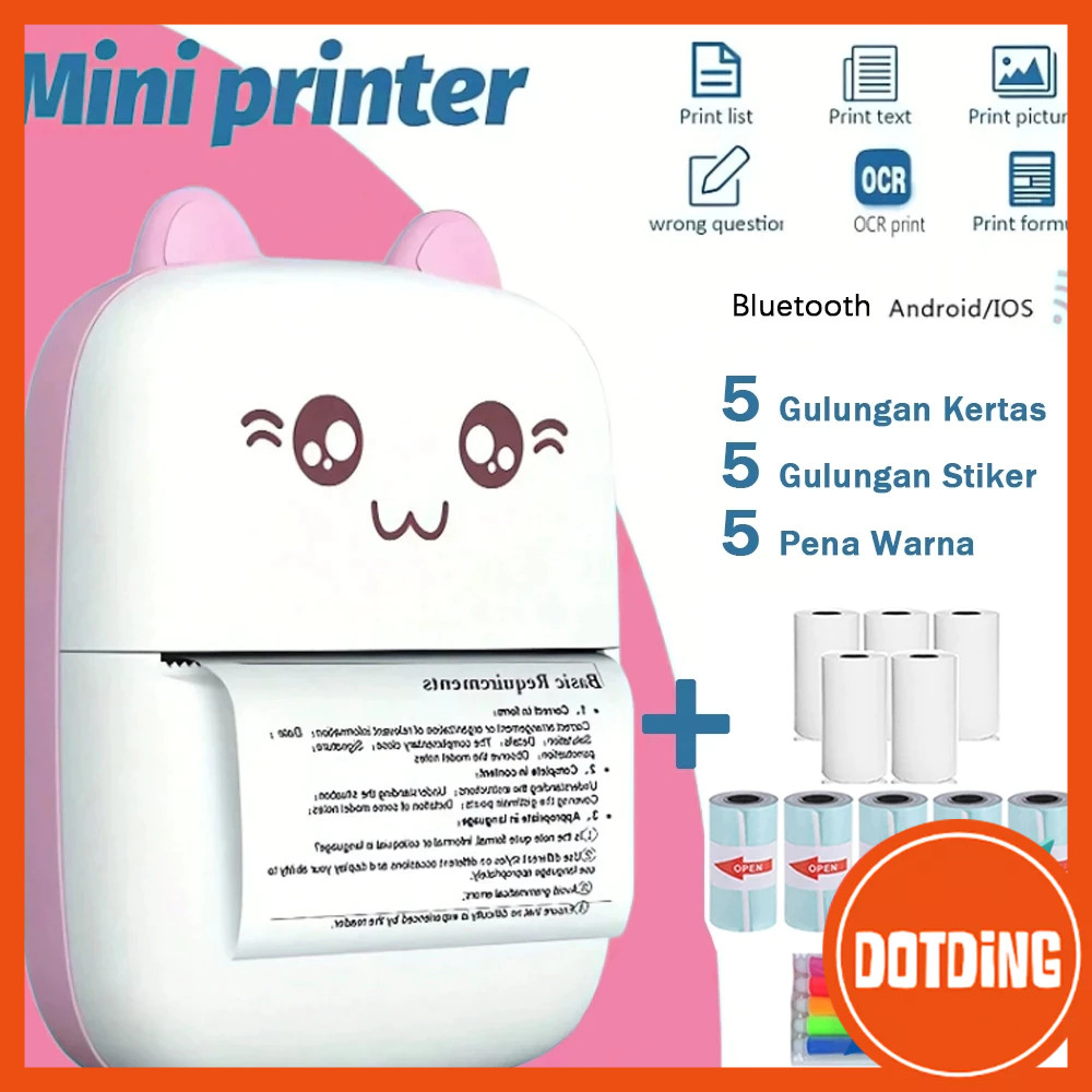 

[COD] Printer Portabel Koneksi Bluetooth Mini Pencarian Foto Printer Pertanyaan Printer Pertanyaan Salah Siswa Alat Tulis Perlengkapan Sekolah Hadiah