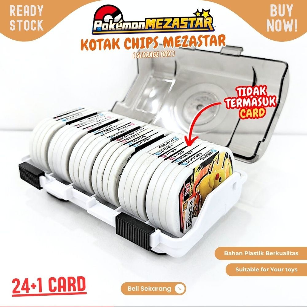 MER.SHOP Kotak chip Pokémon Mezastar tempat chip pokemon 24pc