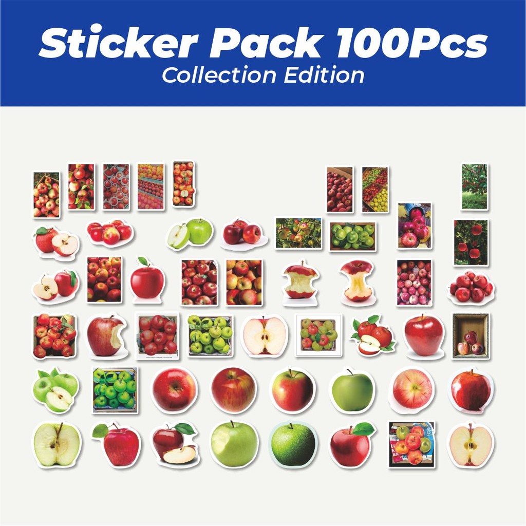 

Hot Stiker Buah Apel V2 Lucu Anti Air Stikers Berperekat Waterproof Sticker Decal Buat Motor Helm Buku Journal Koper Casing HP Laptop Botol Minum