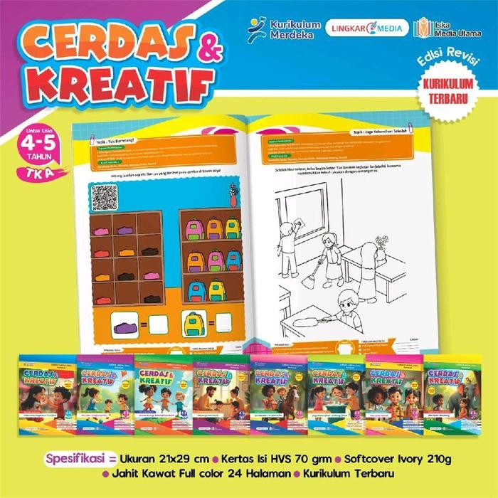 

Buku Paud TK Cerdas dan Kreatif Kurikulum Merdeka Usia 4-5 Tahun / 5-6 Tahun (isi 8buku) - Lingkar Media - Usia 4_5 Tahun