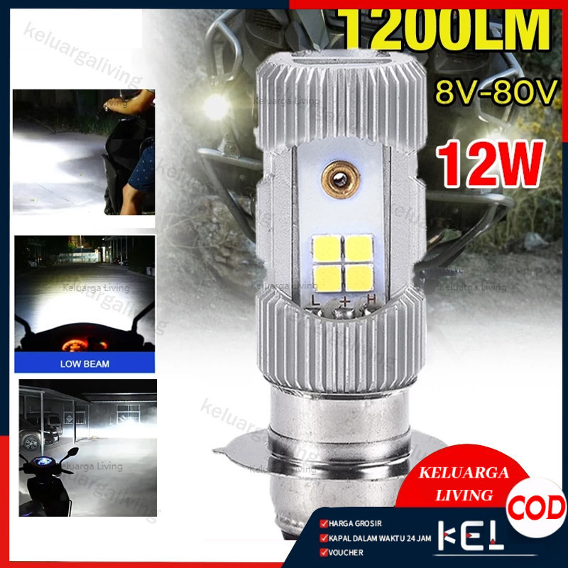 【COD】LED Lampu Depan Motor Lampu Led Motor Super Terang Depan Lampu H6 Led Motor Bohlam Lampu Depan 