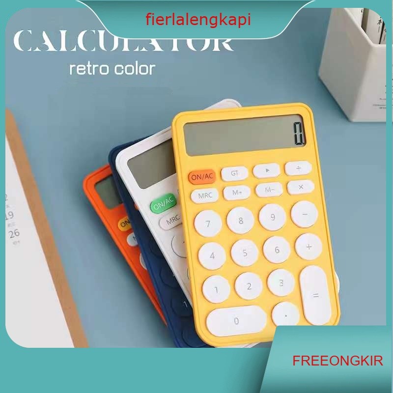 

Kalkulator 12 Digits Candy colors Calculator Kalkulator Mini Portable Untuk Sekolah / Kantor