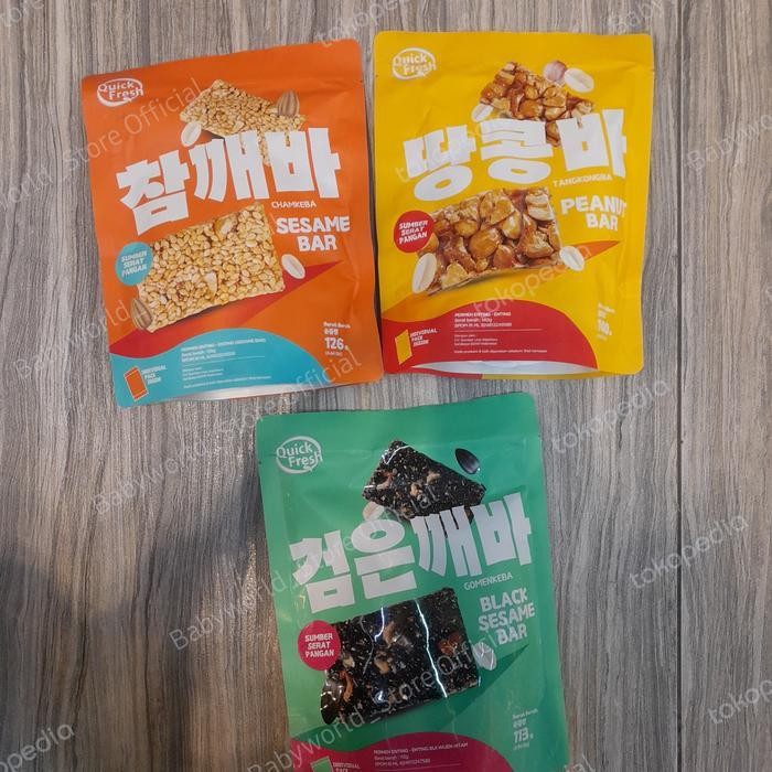 

Quick Fresh Snack Import Rasa Sesame / peanut / Black Sesame Bar 126gr