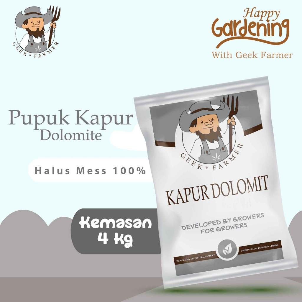 TERLARIS Geek Farmer - Pupuk Kapur Pertanian Dolomit Premium – Penetral Tanah & Sumber Kalsium Alami