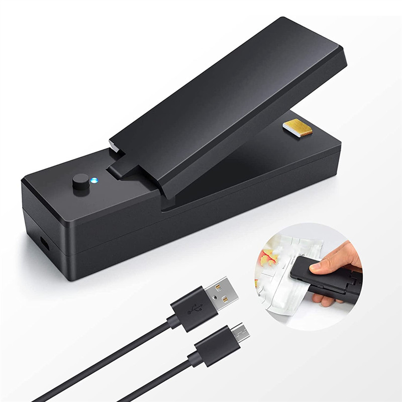 

LECKL-Mini Bag Sealer Heat Seal, Smart Bag Sealers For Plastic Bags,Portable Small Heated Sealer Reseal Bags For Snack Chips