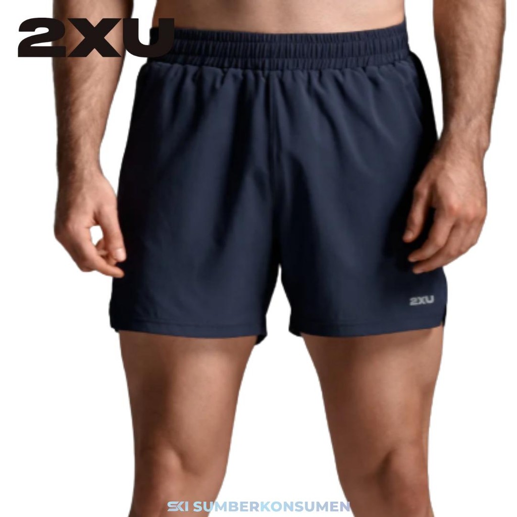 2XU Men Aero 5 Inch Shorts / Celana Pendek Running Lari Pant Short Pria