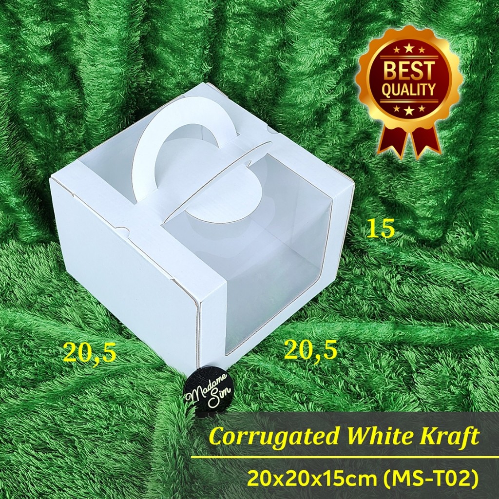 

DUS KUE - CAKE BOX - GIFT BOX - KOTAK KADO 20x20x15 - MS-T02 - WK (ISI : 10 PCS)