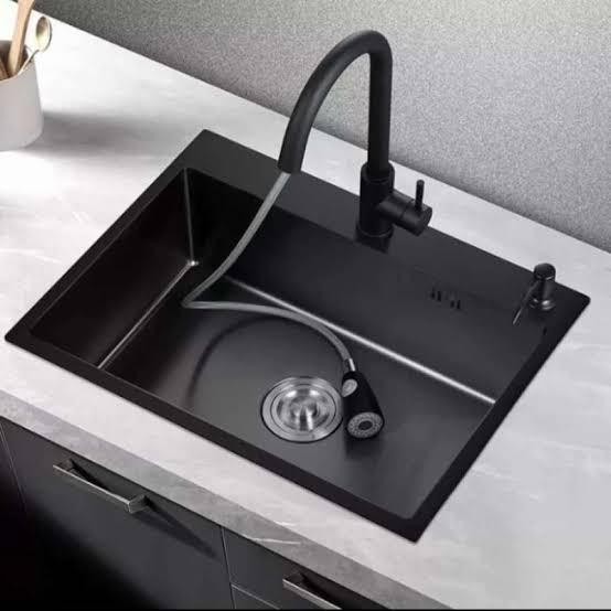 

Bak Cuci Piring 8050 Stainless hitam / Kitchen Sink 1 Bowl Black
