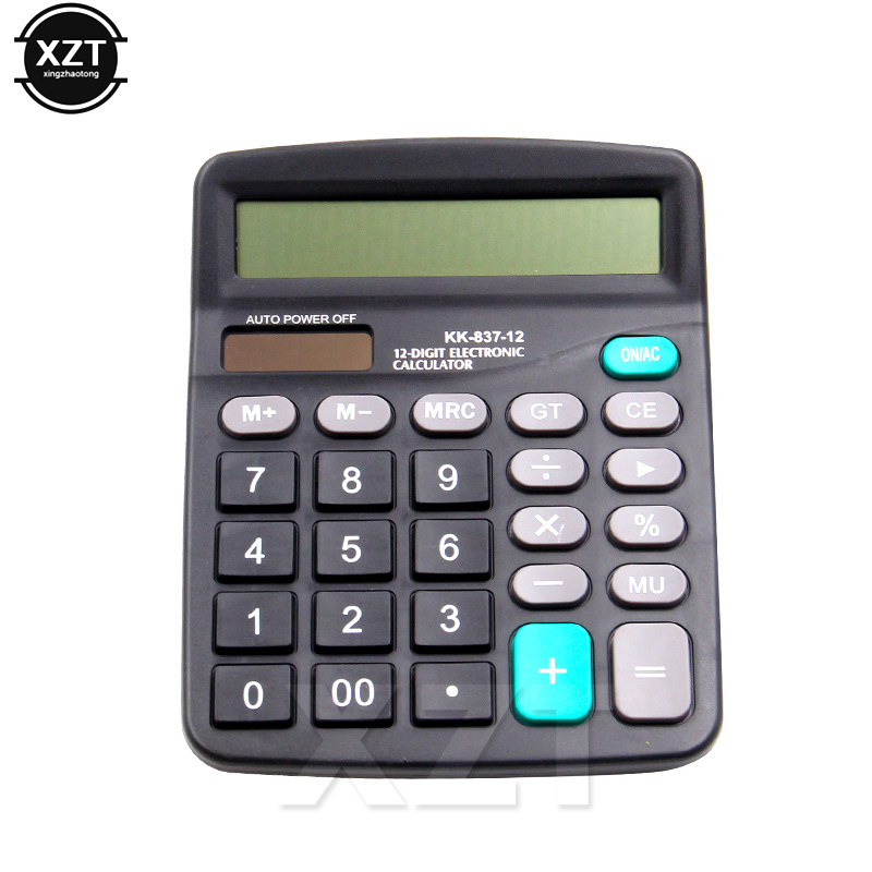 

1pcs Office Commercial Calculator Calculate Tool Battery Powered 12 Digit Electronic Calculator Portable hot sale newest